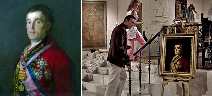 Painting of The Duke of Wellington by Fransisco de Goya in Dr. No (1962)