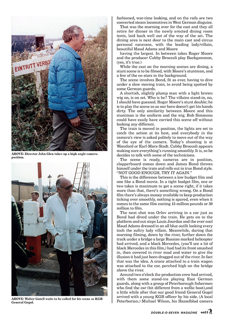 007 MAGAZINE 40th Anniversary Issue - Octopussy on Location in Peterborough