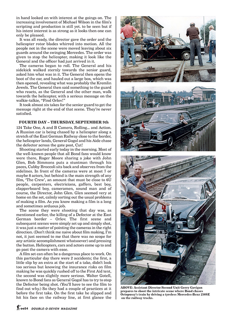 007 MAGAZINE 40th Anniversary Issue - Octopussy on Location in Peterborough