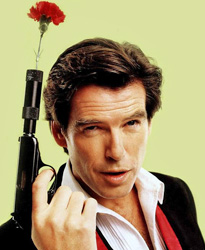 An early publicity pohotograph of Pierce Brosnan before shooting on GoldenEye (1995)