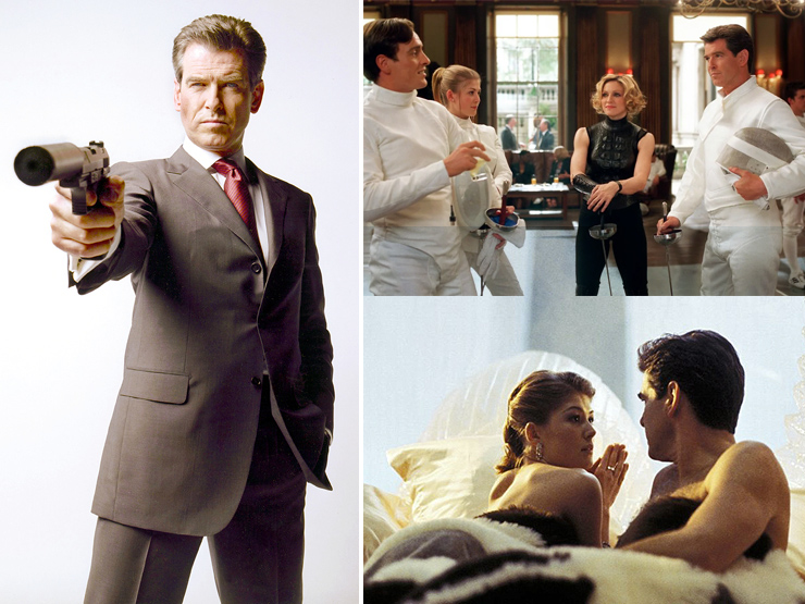 Pierce Brosnan with Toby Stephens, Madonna and Rosamund Pike in Die Another Day (2002)