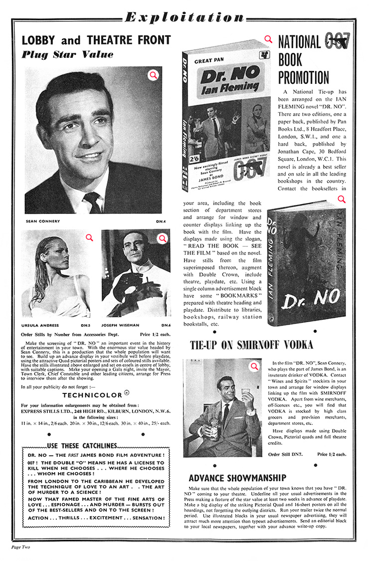 Dr. No (1962) Exhibitors’ Campaign Book Page 2