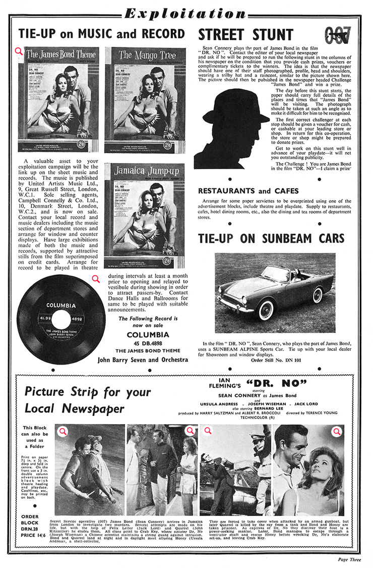 Dr. No (1962) Exhibitors’ Campaign Book Page 3