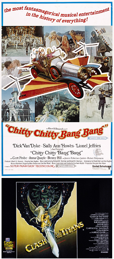 Chitty Chitty Bang Bang/Clash of the Titans posters