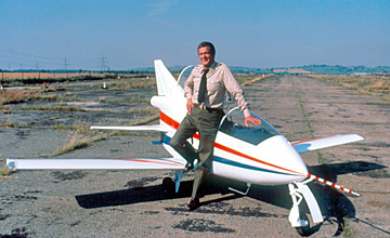 Roger Moore with the Acrostar Jet from Octopussy (1983)