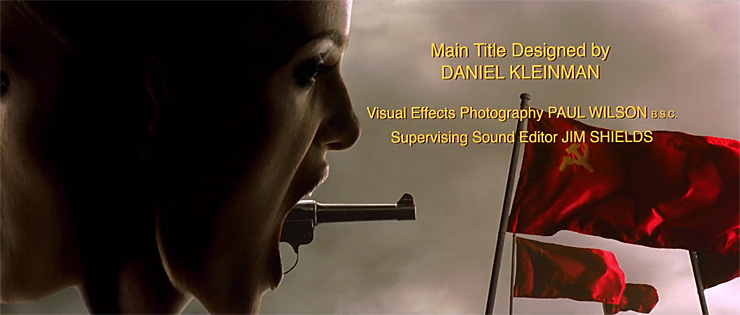 Danile Kleinman credit screen GoldenEye (1995) main titles