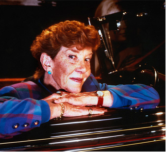 Lois Maxwell at the Paris Motor Show 1996