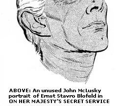 Unused McLusky portrait of Ernst Stavro Blofeld