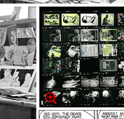 Contact sheet from the negatives originally shot by Graham Rye in October 1981 at John McLuskys studio in the garden of his house in Datchworth, Hertfordshire, England.