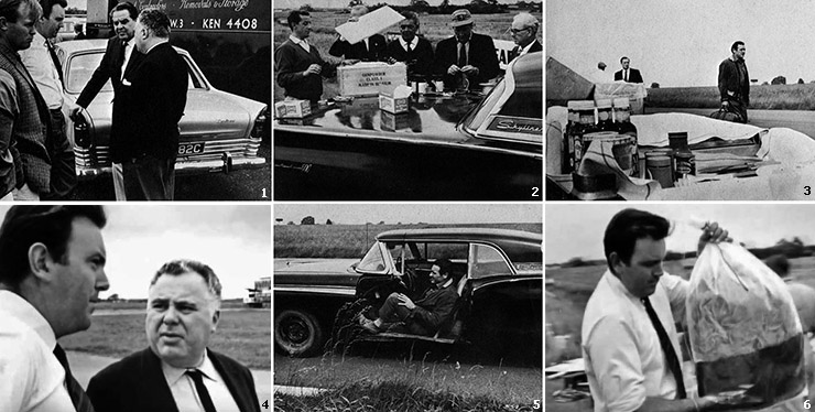 Behind-the-scenes at Silverstone race track Thunderball (1965)