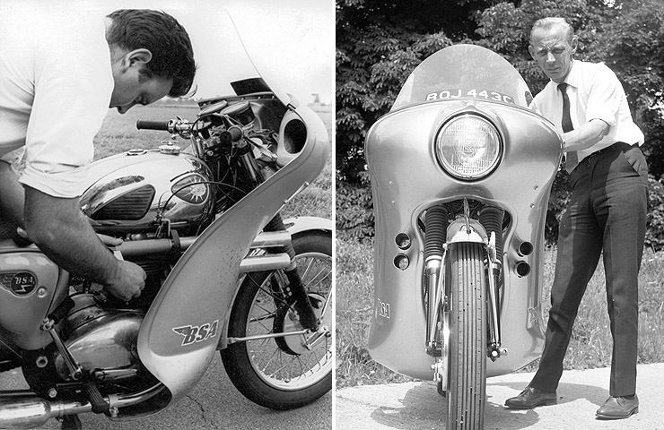 John Stears and Bert Luxford with the BSA Lightning seen in Thunderball (1965)