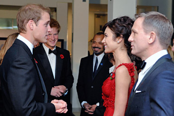 Princes William and Harry meet the Quantum of Solace cast