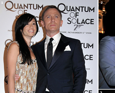 Satsuki Mitchell and Daniel Craig at the Rome Premiere of Quantum of Solace