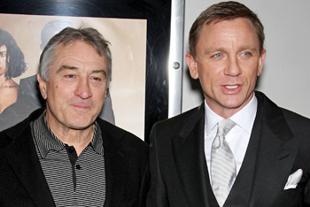 Robert De Niro and Daniel Craig at the US premiere of Quantum of Solace