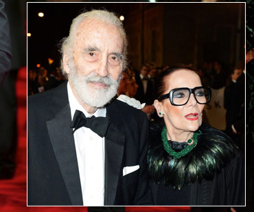 Sir Christopher Lee (Scaramanga in The Man With The Golden Gun) with wife Birgit