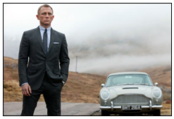 Daniel Craig with Aston Martin DB5