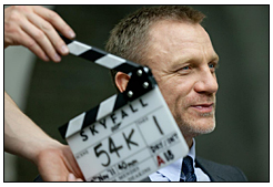 Daniel Craig (James Bond) is lined up for a shot in Skyfall