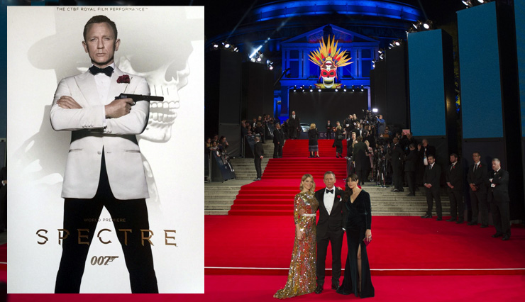 SPECTRE Premiere Brochure and stars at The Royal Albert Hall
