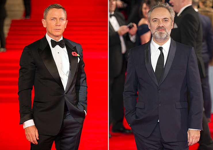 Daniel Craig (James Bond 007) and director Sam Mendes at the SPECTRE Premiere