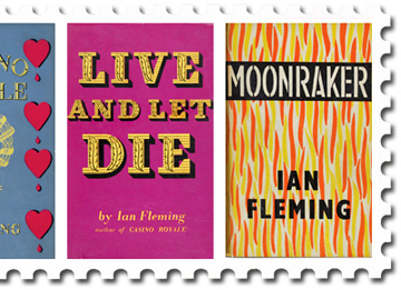 Mock-up stamps featuring Jonathan Cape first edition artwork