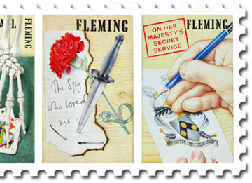 Mock-up stamps featuring Jonathan Cape first edition artwork