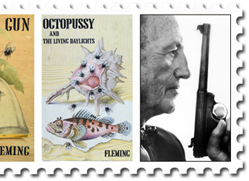 Mock-up stamps featuring Jonathan Cape first edition artwork