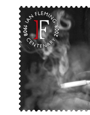 Ian Fleming mock-up stamp using HORST TAPPE Portrait