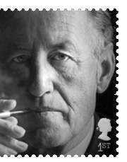 Ian Fleming mock-up stamp using HORST TAPPE Portrait