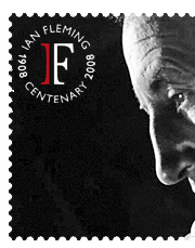 Ian Fleming mock-up stamp using HORST TAPPE Portrait