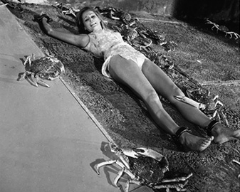 Ursula Andress menaced by crabs Dr. No (1962) deleted scene
