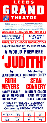 Judith Leeds Grand Theatre 1962
