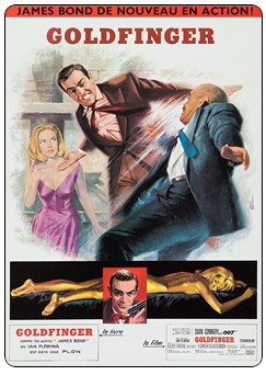 French Goldfinger poster painted by Jean Mascii 