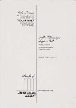 Goldfinger US Premiere Brochure