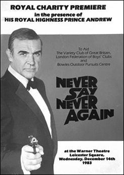 Never Say Never Again Premiere Brochure