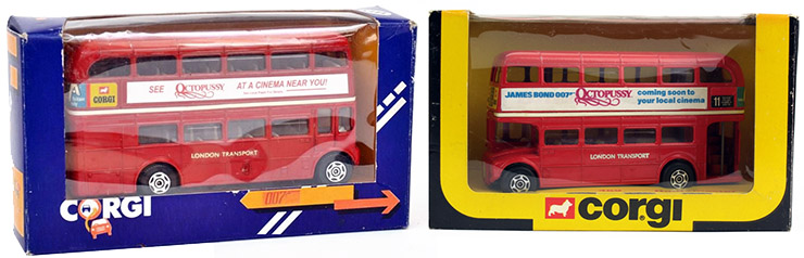 CORGI 469  Octopussy Routemaster Bus (1983) packaging