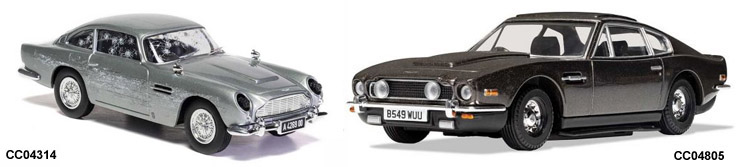 Corgi Aston Martin DB5 and Vantage V8 models - No Time To Die (2021)