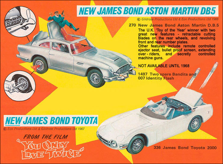 Corgi Adverts Aston Martin DB5 270 (1968) and Toyota 2000GT