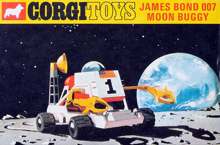Corgi 811  James Bond 007 Moon Buggy (1972) packaging
