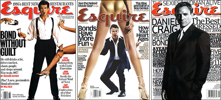Esquire covers November 1995, November 2002 & September 2006
