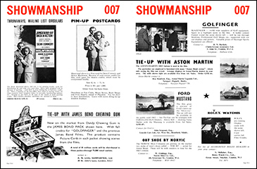 Goldfinger (1964) Exhibitors Campaign Book spread 