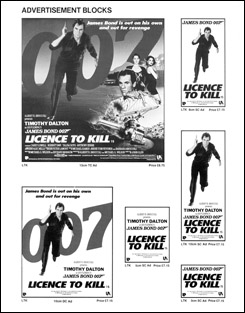 Licence To Kill Exhibitors' Campaign Book 3-page insert
