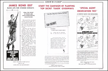 On Her Majesty's Secret Service (1969) Exhibitors Campaign Book spread 