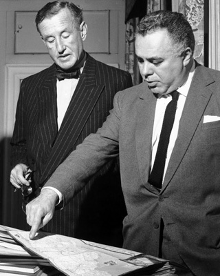 Ian Fleming and Harry Saltzman 1961