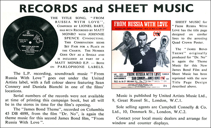 From Russia With Love (1963) sheet music