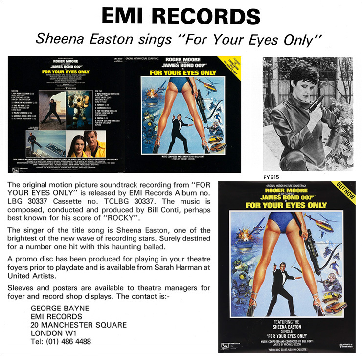 For Your Eyes Only (1981) soundtrack album and single