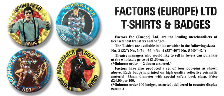 Moonraker (1979) reflective badges