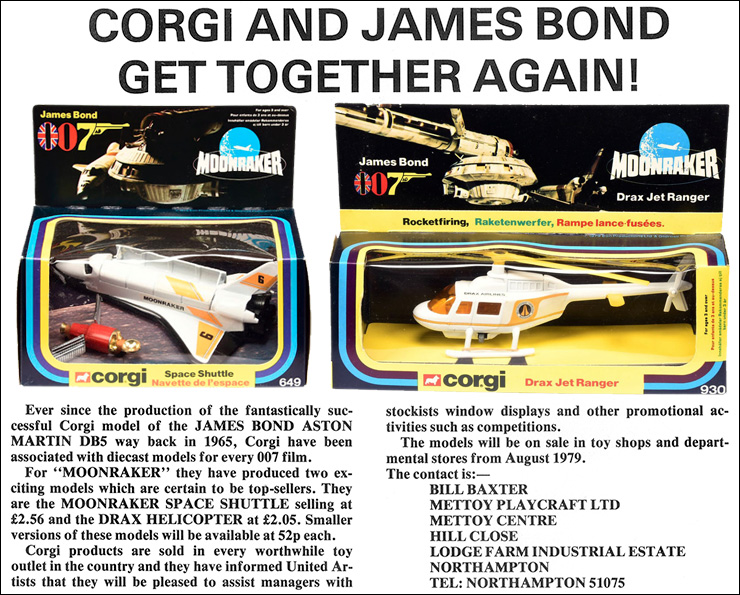 Moonraker (1979) CORGI toys