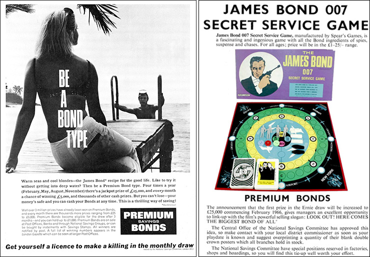 Premium Savings Bonds promotion | James Bond game Thunderball (1965)