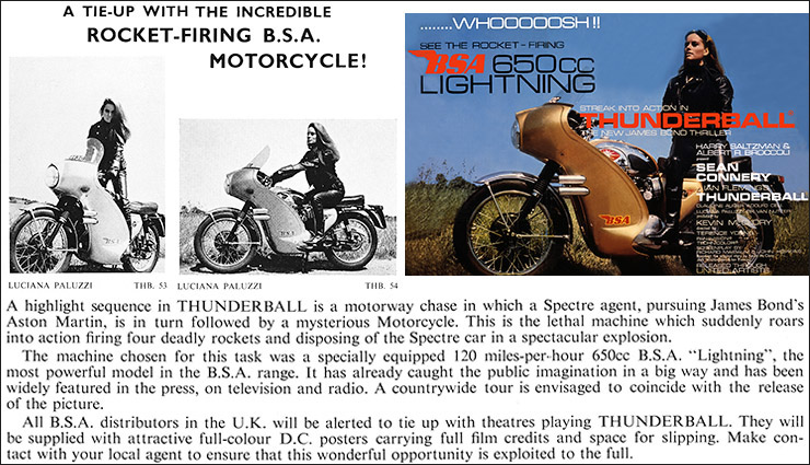 B.S.A. Lightning tie-in Thunderball (1965)