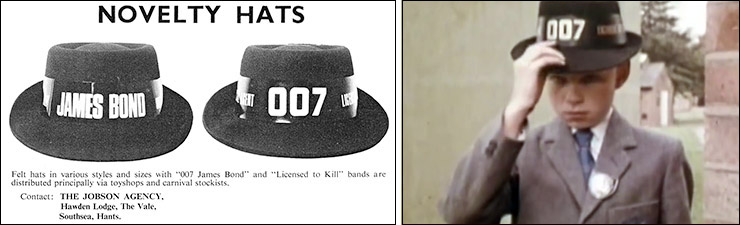 James Bond 007 novelty hat Thunderball (1965)